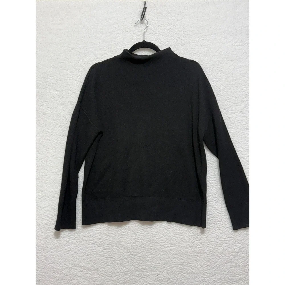 Banana Republic Mens Chase Funnel Neck Black Sweater‎ Size S